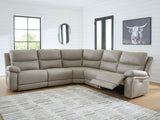 Narwhal Place Pebble 5-Piece Power Reclining Sectional - Ornate Home