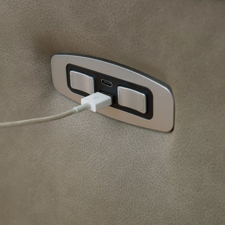 Narwhal Place Pebble 5-Piece Power Reclining Sectional - Ornate Home