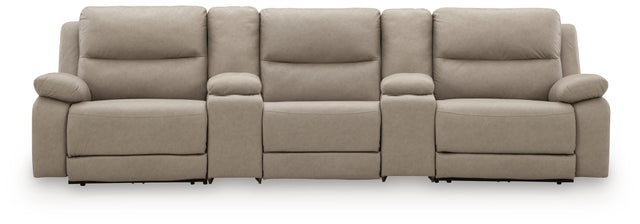 Narwhal Place Pebble 5-Piece Power Reclining Sectional - Ornate Home