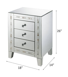 Nasa Mirrored & Mother Pearl Accent Table - Ornate Home