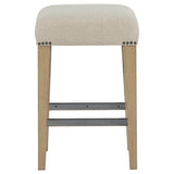 Naser Beige And Light Oak Upholstered Counter Stool (Set Of 2) - Ornate Home