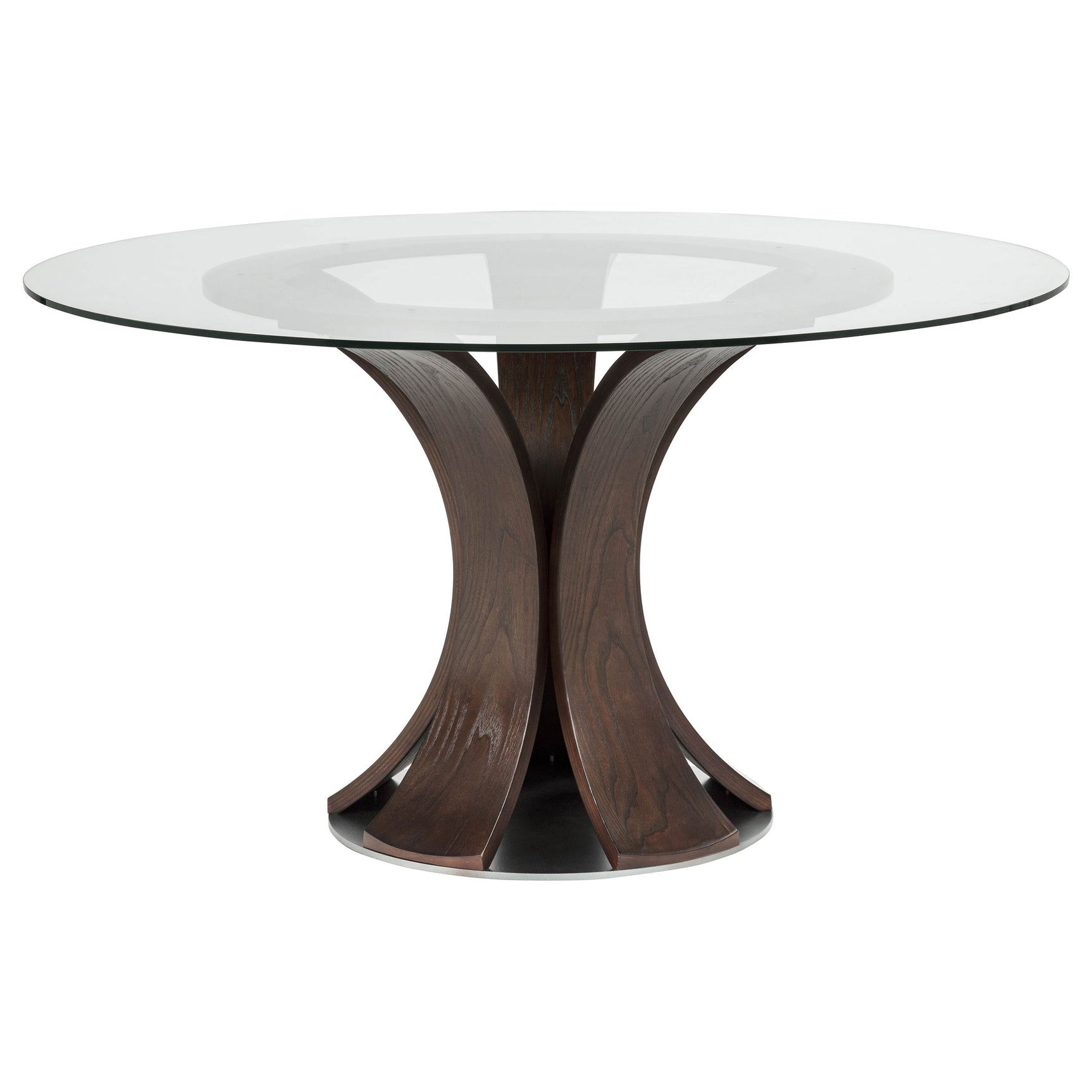 Naser Dark Walnut Round Tulip Dining Table Base - Ornate Home