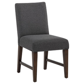 Naser Grey And Dark Walnut Parsons Dining Side Chair (Set Of 2) - Ornate Home