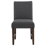Naser Grey And Dark Walnut Parsons Dining Side Chair (Set Of 2) - Ornate Home