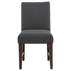 Naser Grey And Dark Walnut Parsons Dining Side Chair (Set Of 2) - Ornate Home
