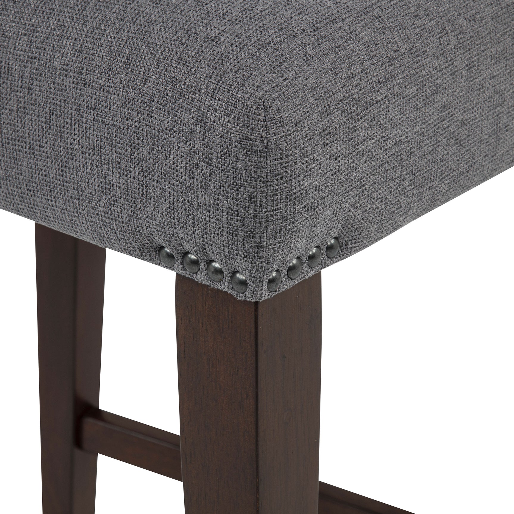 Naser Grey And Dark Walnut Parsons Dining Side Chair (Set Of 2) - Ornate Home