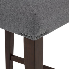 Naser Grey And Dark Walnut Parsons Dining Side Chair (Set Of 2) - Ornate Home