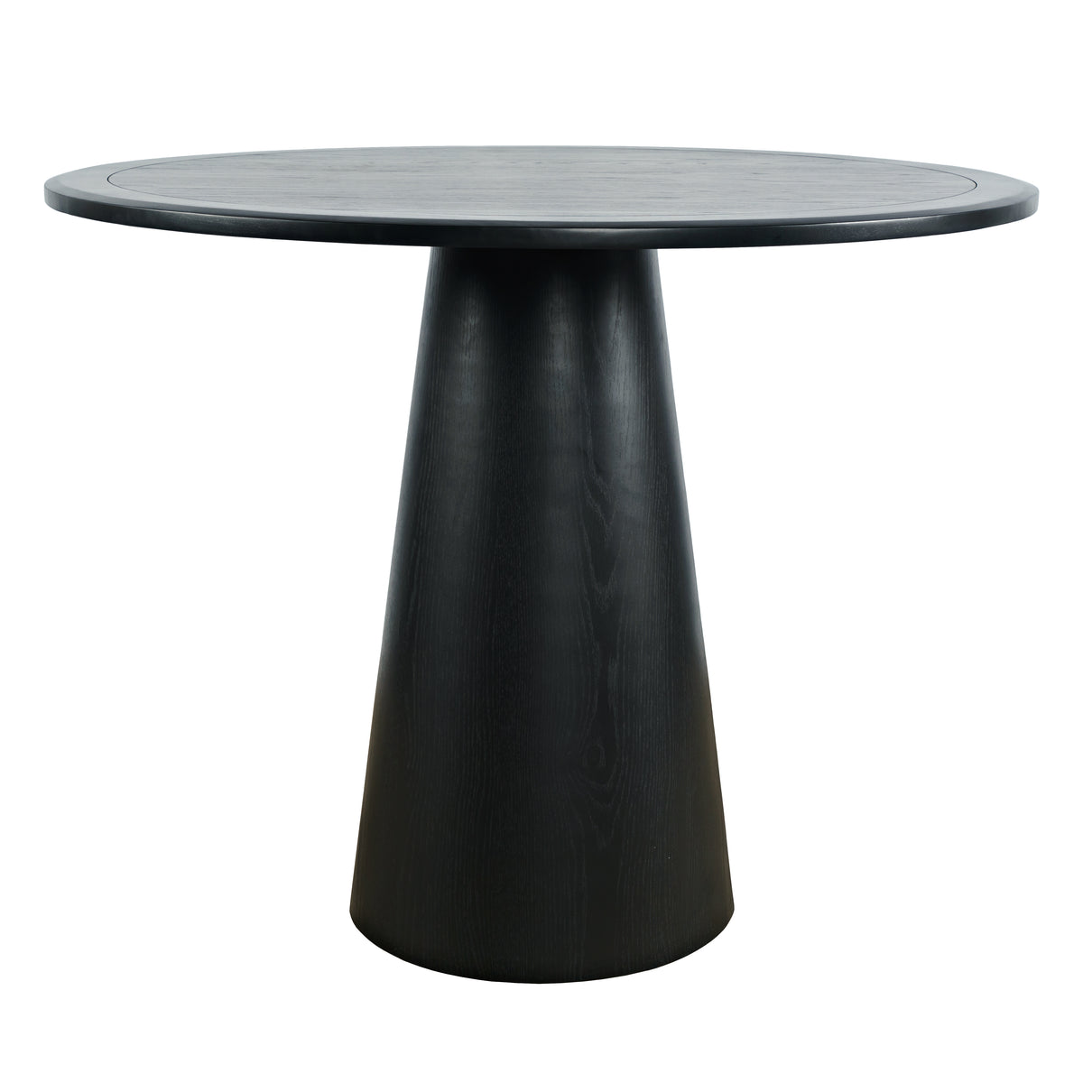 Nash Black Counter Table w/ 4 Wes Backless Stools - Ornate Home