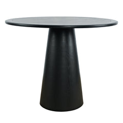 Nash Black Counter Table w/ 4 Wes Backless Stools - Ornate Home