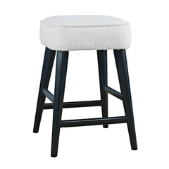 Nash Black Counter Table w/ 4 Wes Backless Stools - Ornate Home