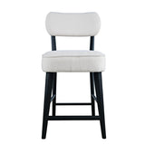 Nash Black Counter Table w/ 4 Wes Stools - Ornate Home