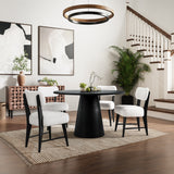 Nash Black Dining Table w/ 4 Wes Chairs - Ornate Home