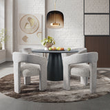 Nash Black/Grey Dining Table w/ 4 Gwen Chairr - Ornate Home
