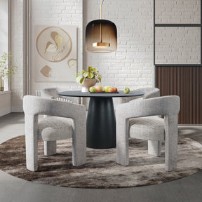 Nash Black/Grey Dining Table w/ 4 Gwen Chairr - Ornate Home