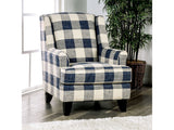 Nash Ivory Checkered Chair - Ornate Home