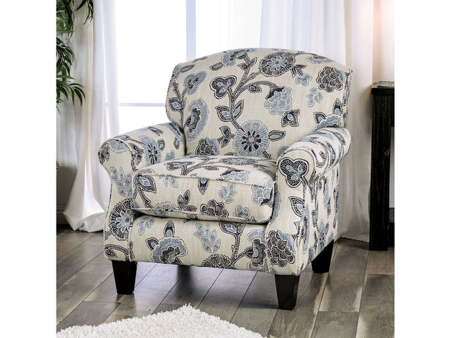 Nash Ivory Floral Chair - Ornate Home