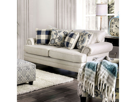 Nash Ivory Loveseat - Ornate Home