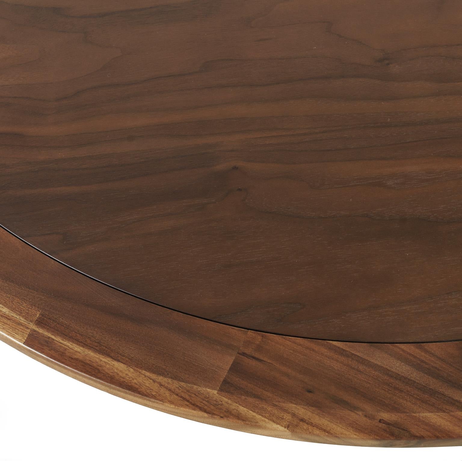 Nash Walnut Counter Table w/ 4 Wes Backless Stools - Ornate Home