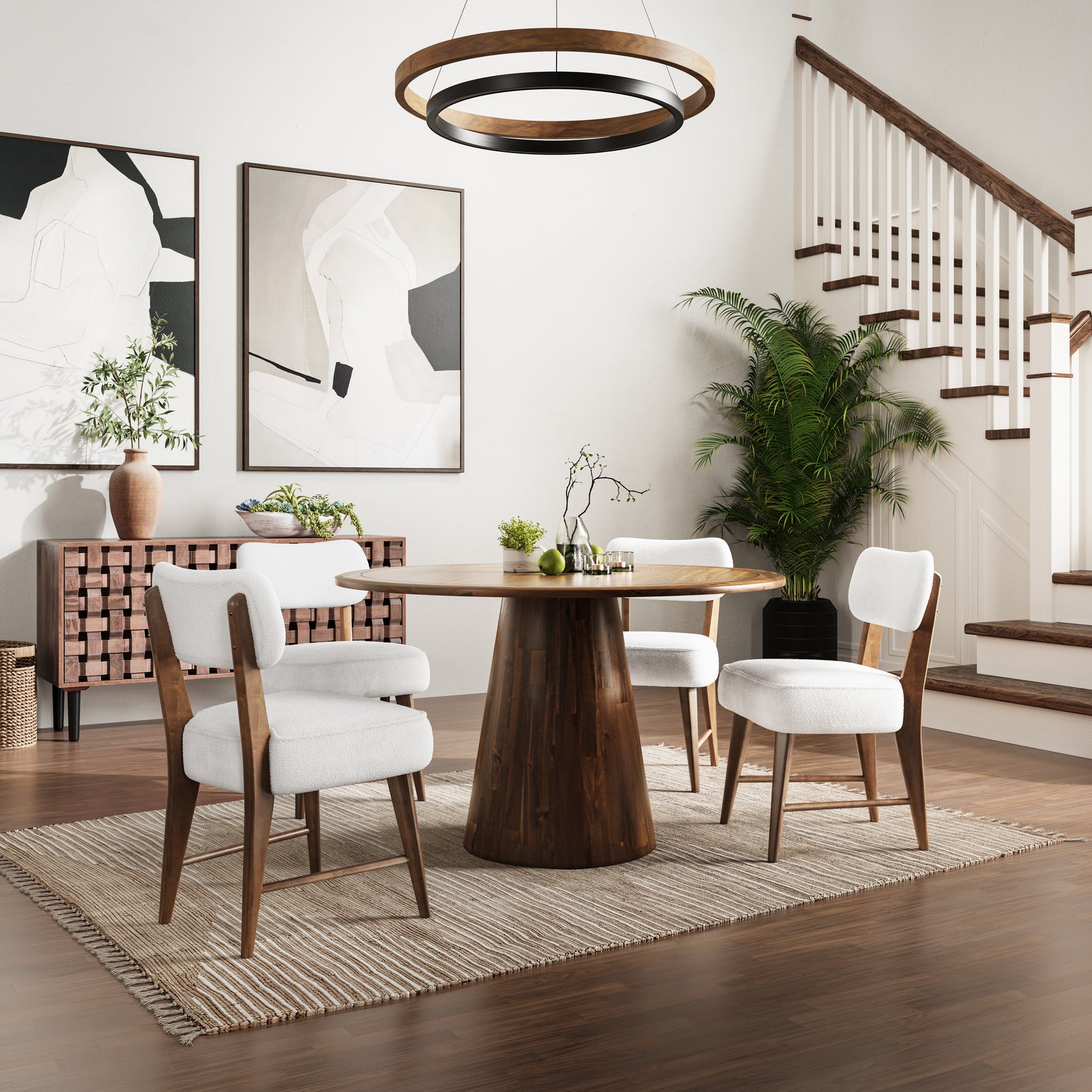 Nash Walnut Dining Height Table - Ornate Home