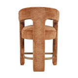 Nash Walnut/Rust Counter Table w/ 4 Gwen Stools - Ornate Home