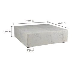 Nash White Coffee Table - Ornate Home