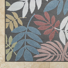 Nasha Charcoal Outdoor Area Rug - Clearance - Ornate Home