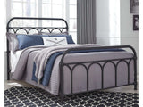 Nashburg Black Full Metal Bed (Online Special Price) - Ornate Home