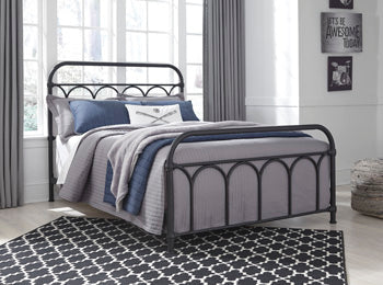 Nashburg Black Full Metal Bed (Online Special Price) - Ornate Home