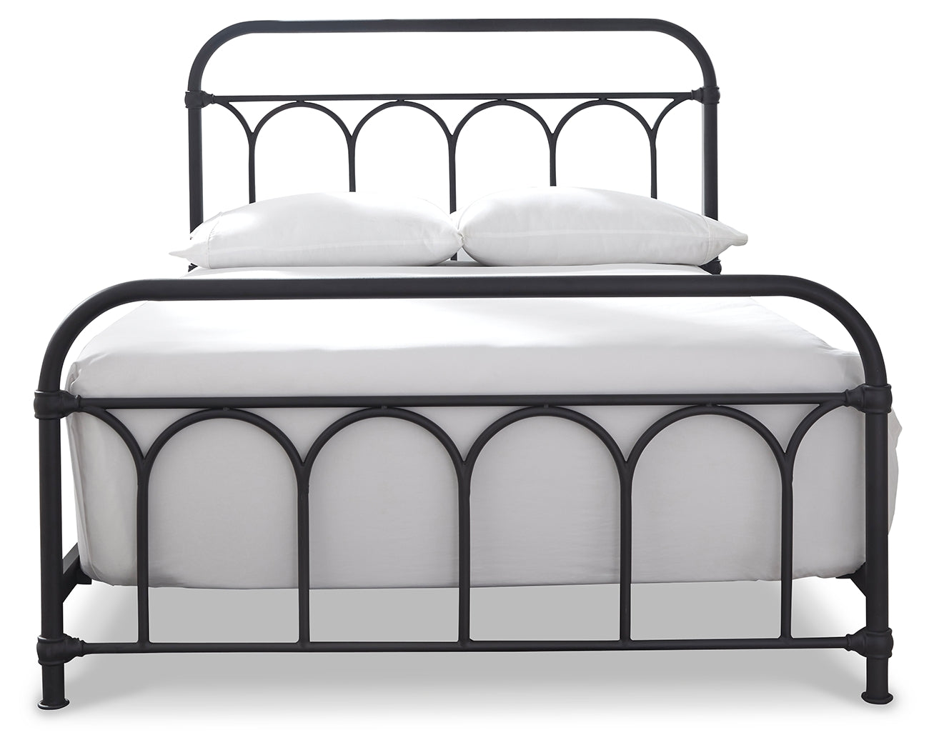 Nashburg Black Full Metal Bed (Online Special Price) - Ornate Home