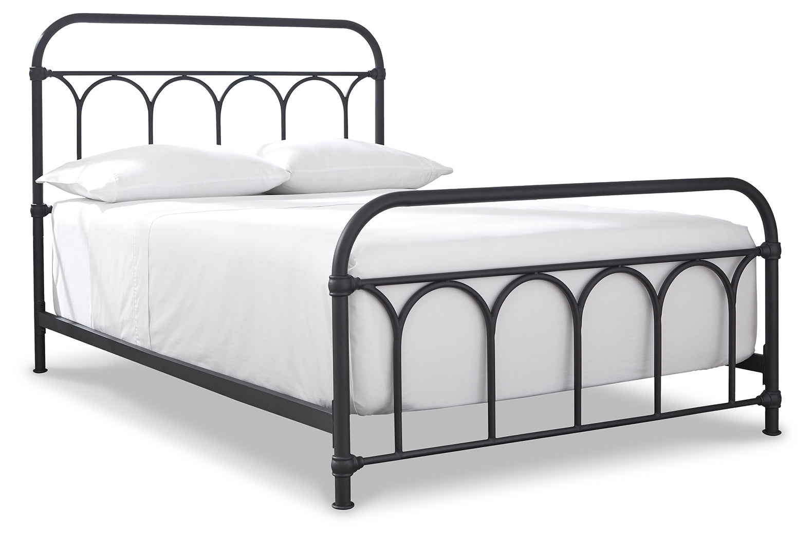 Nashburg Black Full Metal Bed (Online Special Price) - Ornate Home