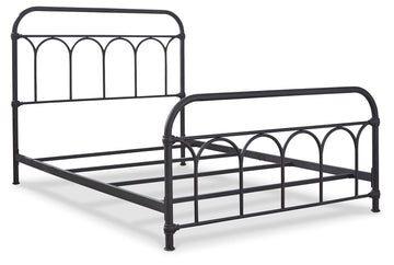 Nashburg Black Full Metal Bed - Ornate Home