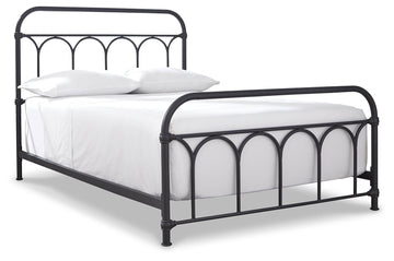 Nashburg Black Full Metal Bed - Ornate Home