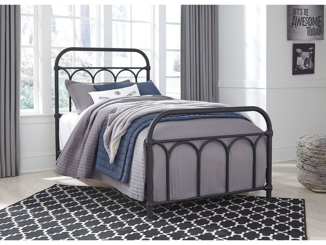 Nashburg Black Twin Metal Bed (Online Special Price) - Ornate Home