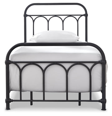 Nashburg Black Twin Metal Bed - Ornate Home
