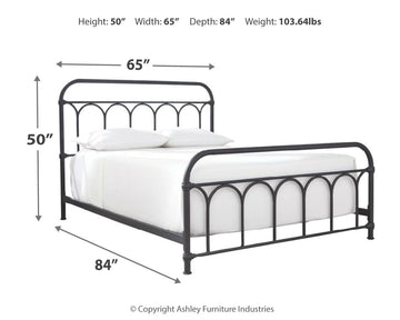 Nashburg Queen Metal Bed - Ornate Home