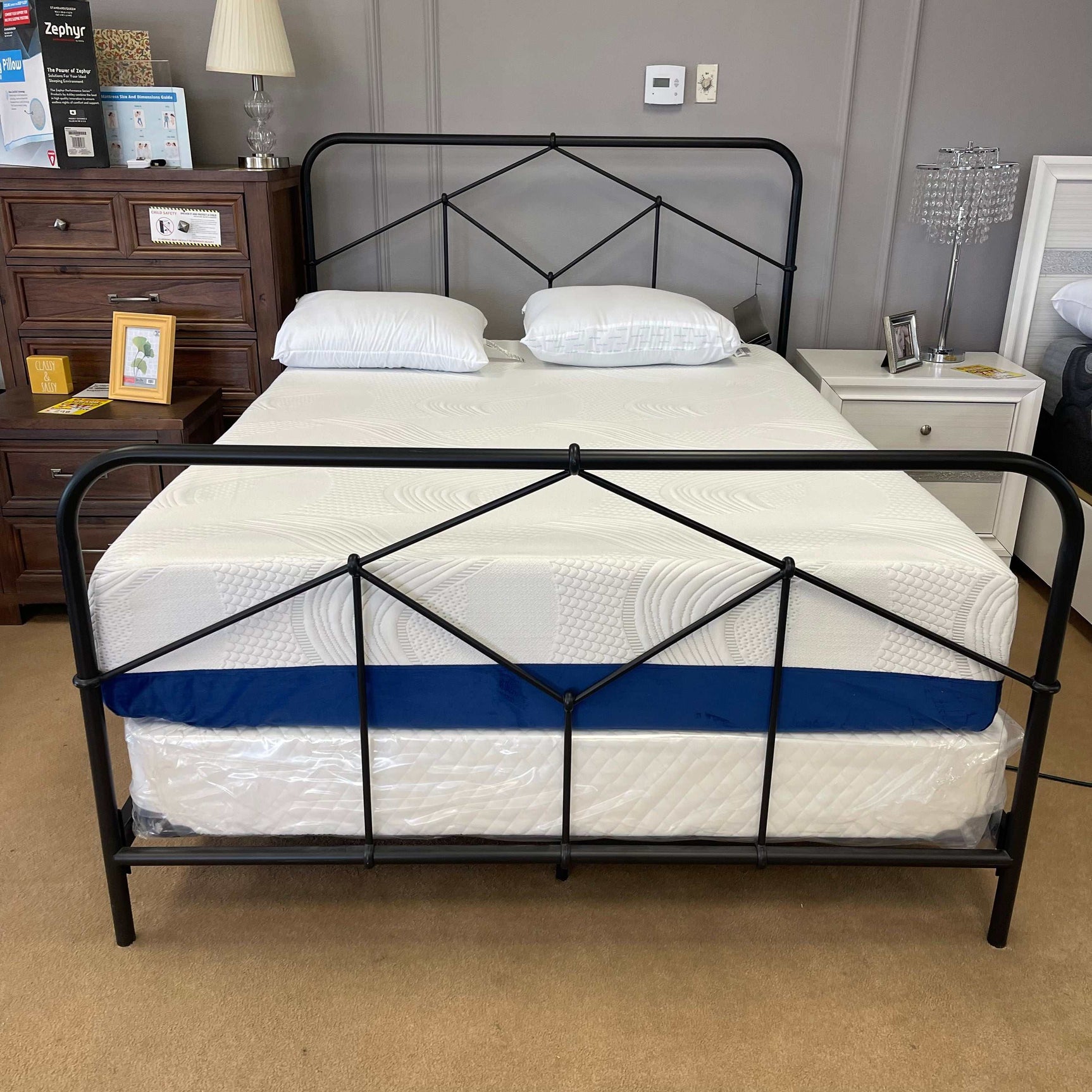 Nashburg Queen Metal Bed - Ornate Home