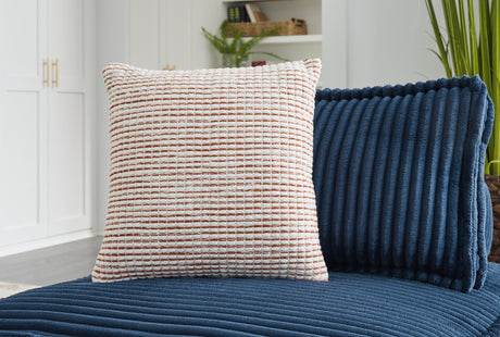Nashlin White/Rust Pillow (Online Special Price) - Ornate Home