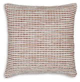 Nashlin White/Rust Pillow - Ornate Home