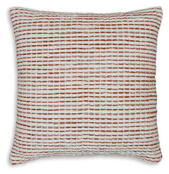 Nashlin White/Rust Pillow - Ornate Home