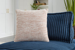 Nashlin White/Rust Pillow - Ornate Home