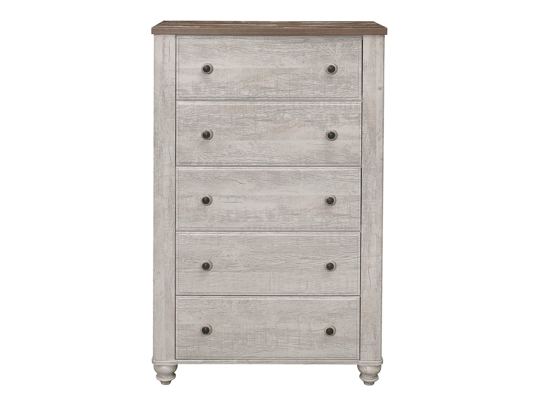 Nashville Antique White/Brown Chest - Ornate Home