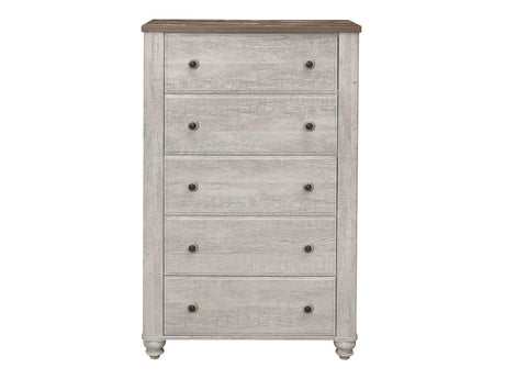 Nashville Antique White/Brown Chest - Ornate Home