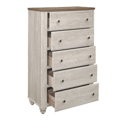 Nashville Antique White/Brown Chest - Ornate Home