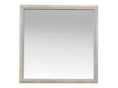 Nashville Antique White/Brown Mirror - Ornate Home