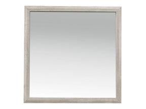 Nashville Antique White/Brown Mirror - Ornate Home