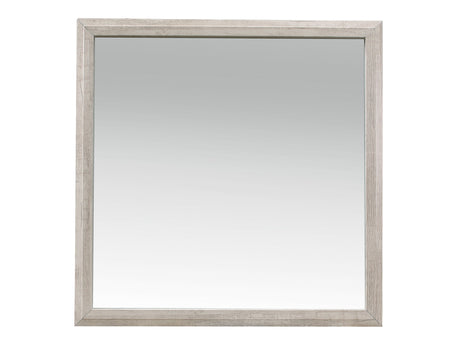 Nashville Antique White/Brown Mirror - Ornate Home