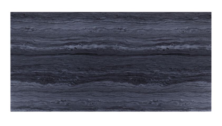 Nasir Gray Faux Marble & Mirrored Stainless Steel Dining Table - Ornate Home