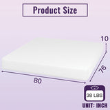 Nasturtium White 10" E.King Bamboo Charcoal Infused Memory Foam Mattress - Ornate Home