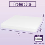 Nasturtium White 8" E.King Bamboo Charcoal Infused Memory Foam Mattress - Ornate Home