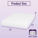 Nasturtium White 8" Full Bamboo Charcoal Infused Memory Foam Mattress - Ornate Home